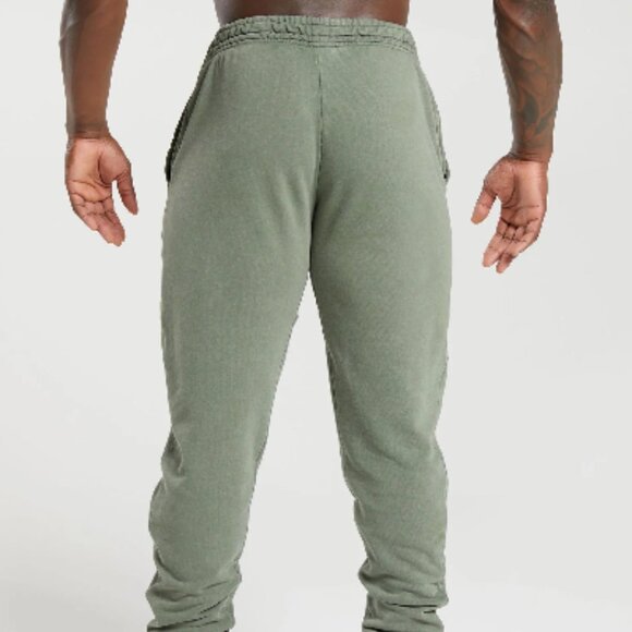 Green XS Gymshark Men's Heritage Joggers - Picture 2 of 4